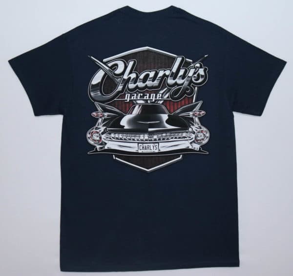 Charly's Garage - Cadillac - Navy Back