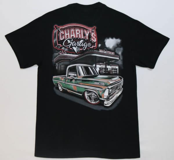 Charly's Garage - Gas Station - Black - Back