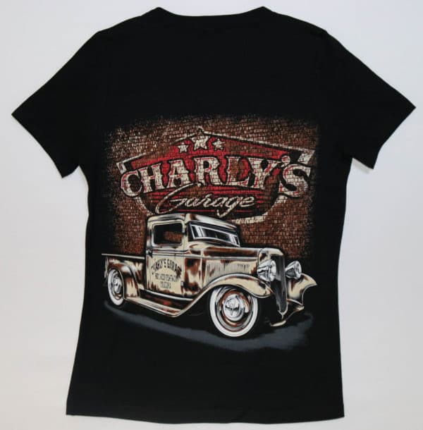 Charly's Garage - Brickwall - Black - Back