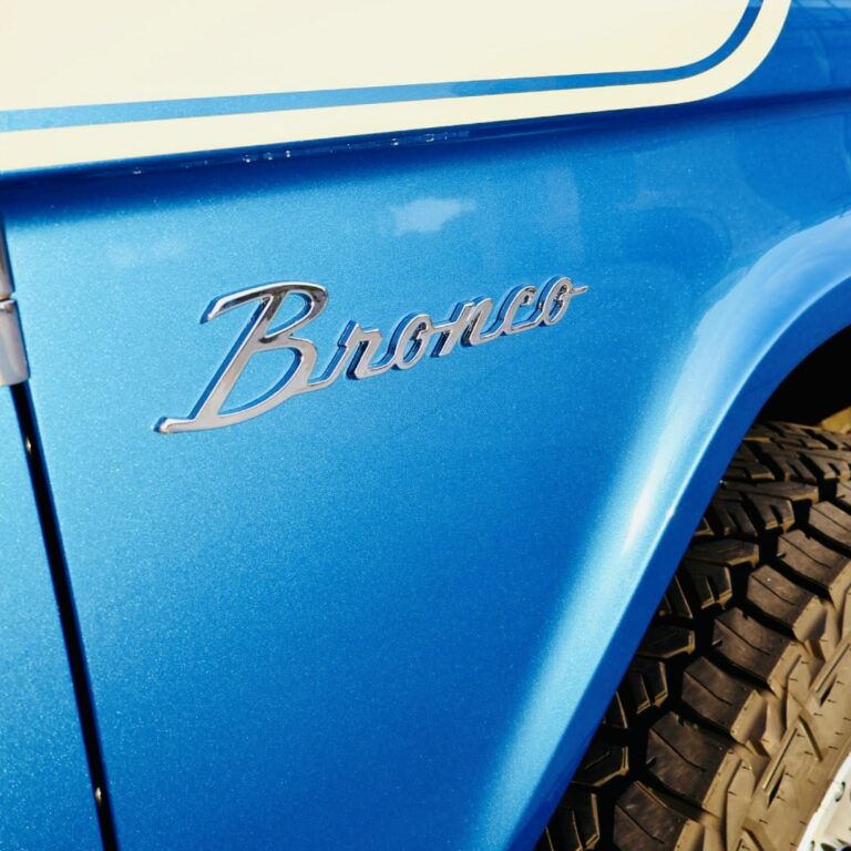 Blue Bronco logo view