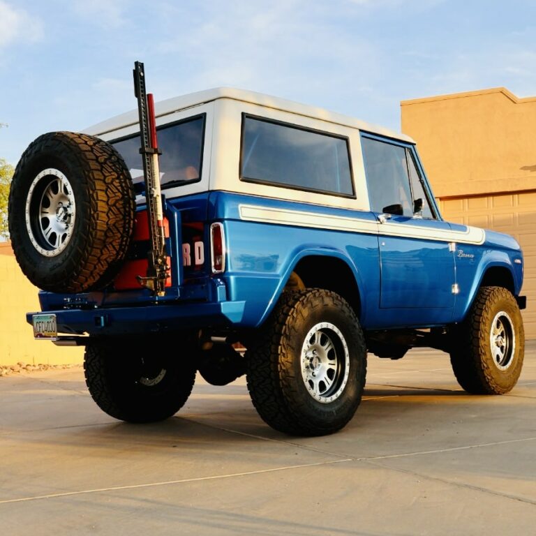 Blue Bronco back view
