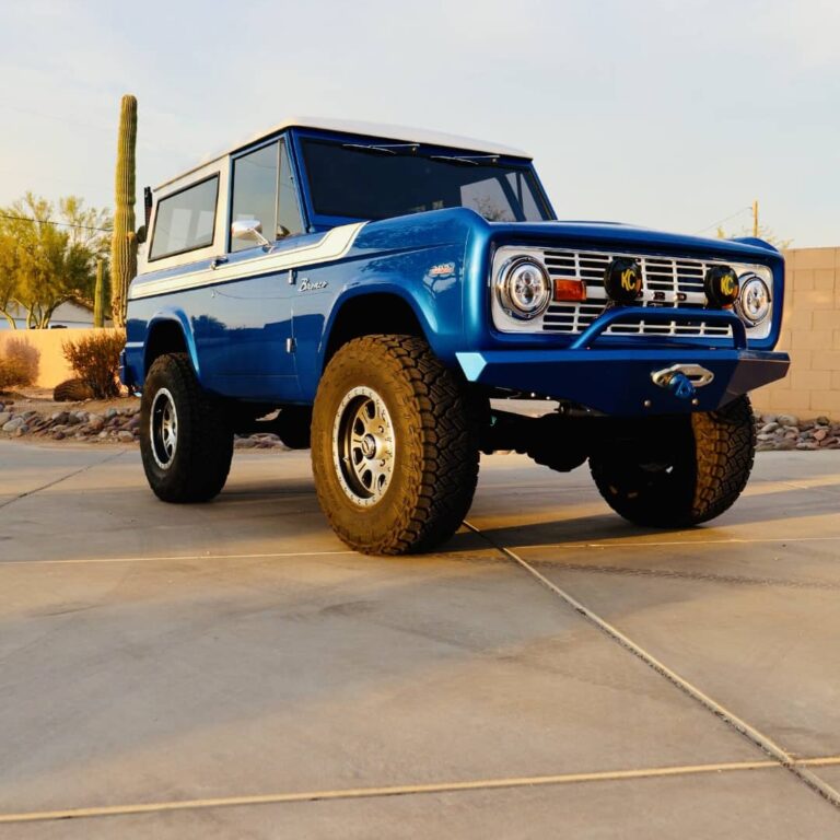 Blue Bronco side view
