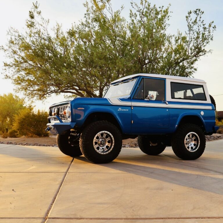 Blue Bronco side view
