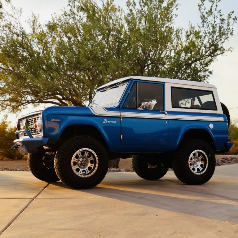 Blue Bronco side view
